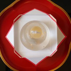 曇硝子キャンドル「鏡餅」 3枚目の画像