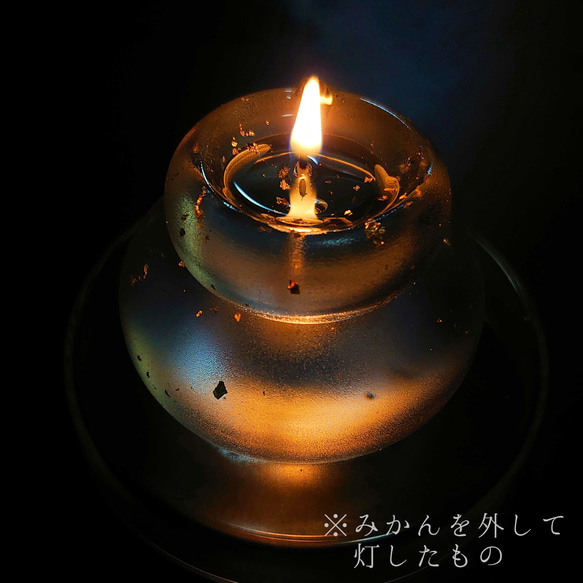 曇硝子キャンドル「鏡餅」 7枚目の画像