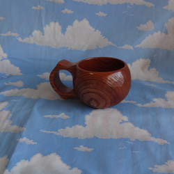 ツートンケヤキの一木彫りコーヒーカップ 11枚目の画像
