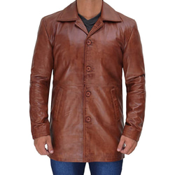 ワックスド羊革シャツ襟ショートコート Waxed Sheep Leather Shirt