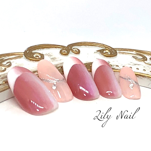 オンブレフレンチネイルチップ ネイルチップ（つけ爪） Lily Nail 通販