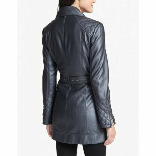 シープレザーキルティングショルダーオーバーコート Sheep Leather 