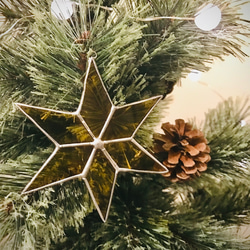 ✴︎クリスマスの星✴︎　ステンドグラス　クリスマスツリーオーナメント（受注制作） 3枚目の画像