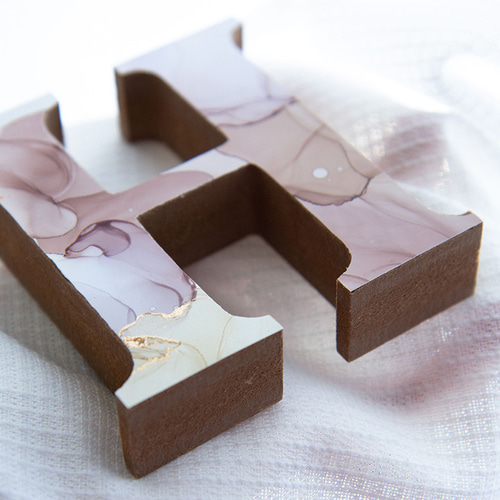 nanasan様確認用♡イニシャルオブジェ イニシャルオブジェ日付入りフラワー（ナチュラル） - SMILE