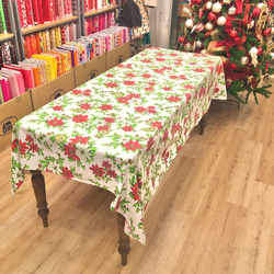 【ヴィンテージ】　クリスマステーブルクロス　200cm×140cm 1枚目の画像