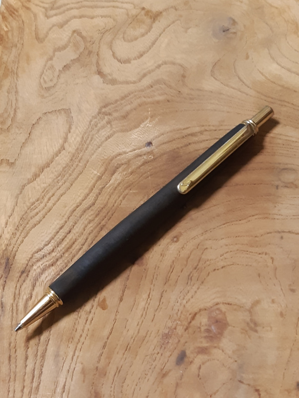 木製シャーペン0.5㎜黑柿 蜜蝋クリーム仕上げ ペン・筆記用具
