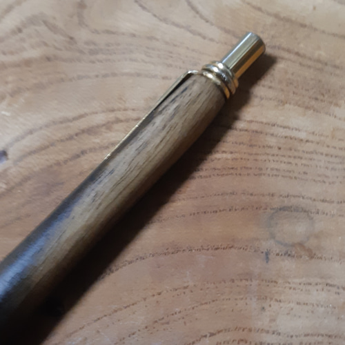 木製シャーペン0.5㎜黑柿 蜜蝋クリーム仕上げ ペン・筆記用具