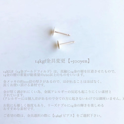 Color shizuku bijou pierce/earring(Graish blue) 5枚目の画像