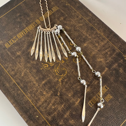 【豪華】 髪飾り 成人式髪飾り 卒業式髪飾り 簪付き 水引 白 金 銀 ベージュ 6枚目の画像