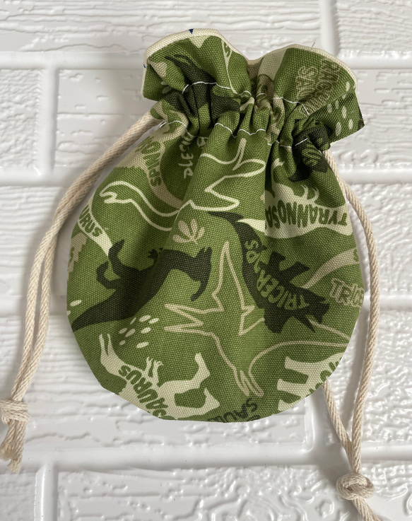 恐竜丸巾着 巾着袋 Cheek 通販 14941630｜Creema(クリーマ