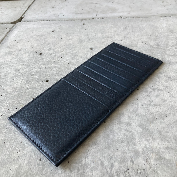 【本革】両面スリムカードケース ロング／プレゼント 仕事用アイテム コンパクト スリム カード収納　GZCH-A492 5枚目の画像