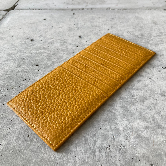 【本革】両面スリムカードケース ロング／プレゼント 仕事用アイテム コンパクト スリム カード収納　GZCH-A492 6枚目の画像