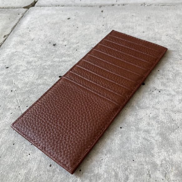 【本革】両面スリムカードケース ロング／プレゼント 仕事用アイテム コンパクト スリム カード収納　GZCH-A492 3枚目の画像