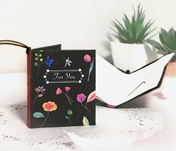 Creema限定」布製ブック型メッセージカード（フェミニンB） メッセージ