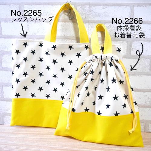 選べるカラー】星柄☆レッスンバッグ No.2265 レッスンバッグ mari