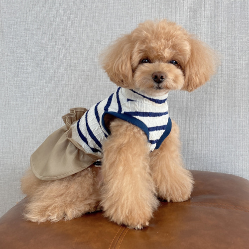 犬服⭐︎ハンドメイド♡ボーダーワンピース