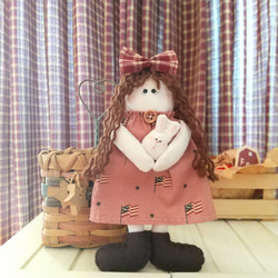 カントリードール♡ハンドメイド♡お人形♡うさちゃんマスコットチャーム♡ カントリードールハンドメイドお人形うさちゃんマスコットチャーム
