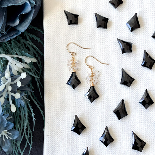 KAI BLACK ペンダント ガーネット ブラックスピネル ダイヤピアス KAI BLACK 限定 ペンダント ガーネットブラックスピネル ダイヤピアス