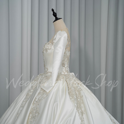 結婚式/高級 ウエディングドレス オーダーメイド可能 長袖 華やかな