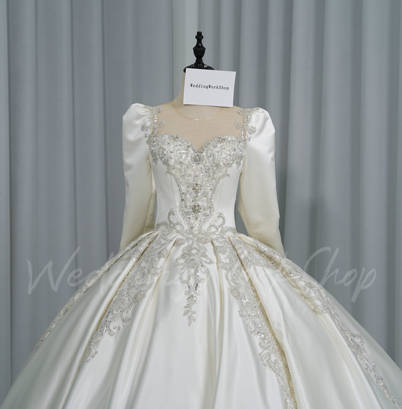 結婚式/高級 ウエディングドレス オーダーメイド可能 長袖 華やかな 