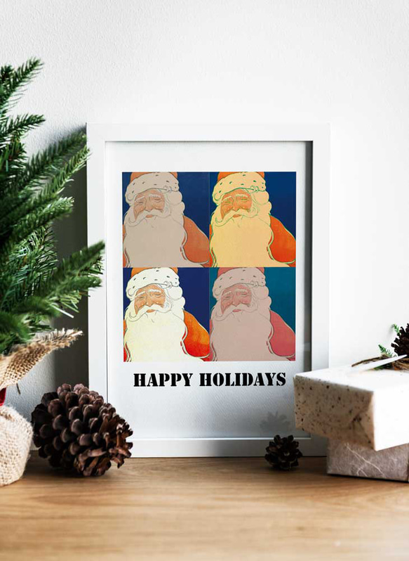 おしゃれなサンタクロースのポスター、北欧スタイルなど様々な