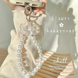 flower handstrap✿ ハンドストラップ　ホルダータイプ/ショルダーケースタイプ 1枚目の画像