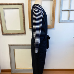 促銷價 Rakuchin 背帶褲❤️無袖 sarouel 背帶褲 黑色（尺碼 L 至 LL） 第8張的照片