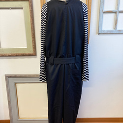 促銷價 Rakuchin 背帶褲❤️無袖 sarouel 背帶褲 黑色（尺碼 L 至 LL） 第9張的照片