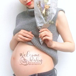 【b-3】マタニティフォトシール　タトゥーシール　妊婦　赤ちゃん　ベビー　ベリーペイント　マタニティフォト　セルフフォト 1枚目の画像