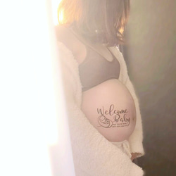 【b-3】マタニティフォトシール　タトゥーシール　妊婦　赤ちゃん　ベビー　ベリーペイント　マタニティフォト　セルフフォト 3枚目の画像