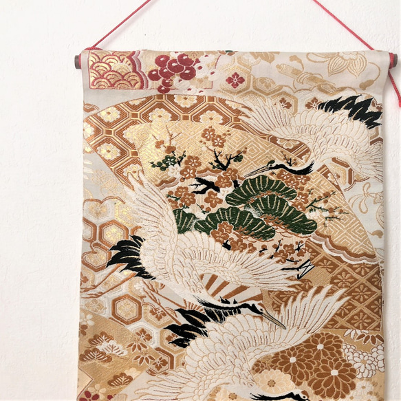 手刺繍袋帯(金糸&プラチナ糸使用) 勇まし