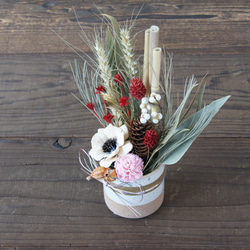 【12/30発送】【毎年大人気！】門松風アレンジ（小）　X402 5枚目の画像