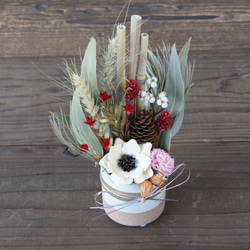 【12/30発送】【毎年大人気！】門松風アレンジ（小）　X402 4枚目の画像