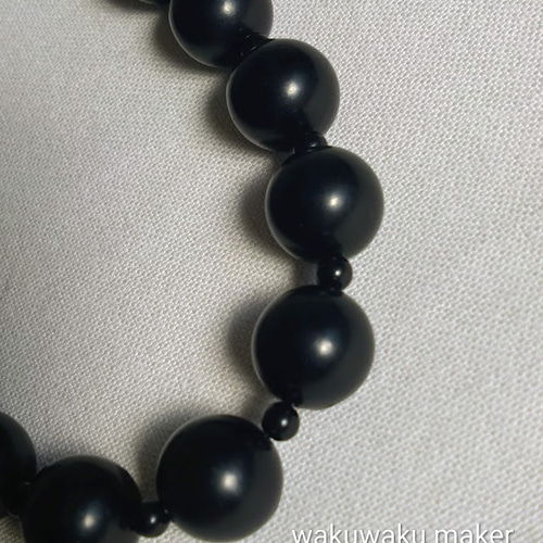 天然ジェット 黒玉(こくぎょく)のネックレス （再販しました