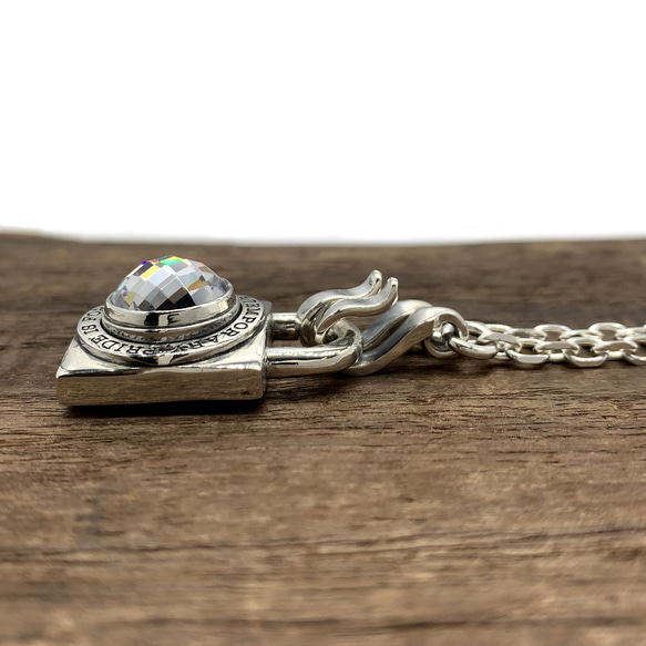 南京錠 ネックレス/シルバー925 つけっぱなし/シルバーネックレス メンズ/パンクロック/男性へのプレゼント/137 IS