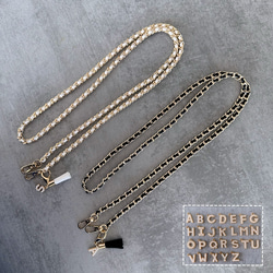 iPhoneストラップ ゴールドチェーンストラップ スマホストラップ