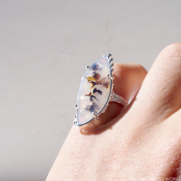 デンドリティック アゲートリング / Dendritic Agate Ring l1 5枚目の画像