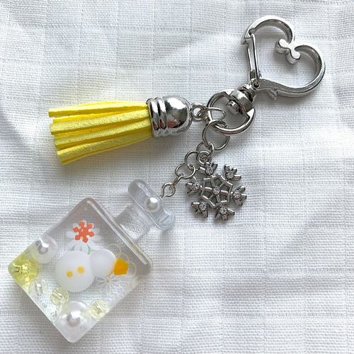 snowman＊香水ボトルキーホルダー YELLOW キーホルダー miasnow