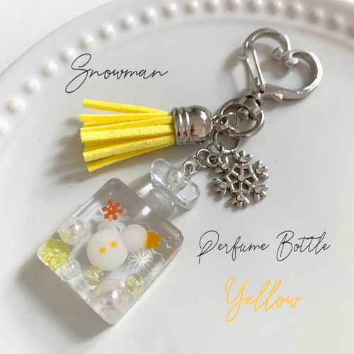snowman＊香水ボトルキーホルダー YELLOW キーホルダー miasnow