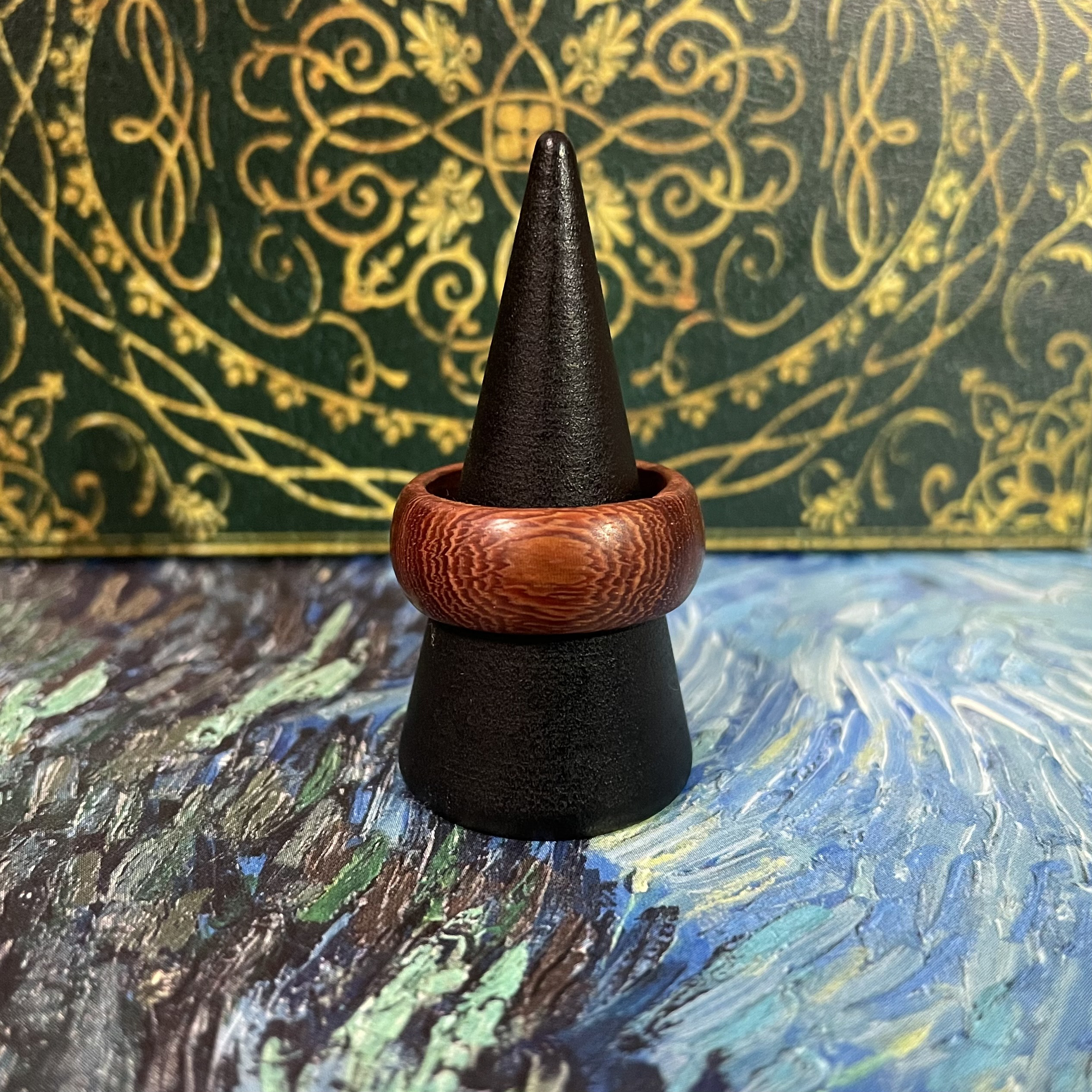 サティーネ_木の指輪(ウッドリング)_オンライン販売のみ_フルサイズ展開_茶色_金属アレルギー対応_ペアリング