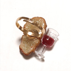 【セール！】サーロインステーキと赤ワインのリング♡ミニチュア、フェイクフード、食品サンプル、母の日 6枚目の画像