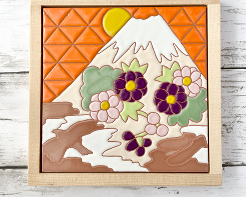 スペイン タイル 木箱 大1小2 セット 花柄 バレンシアタイル ※バラ