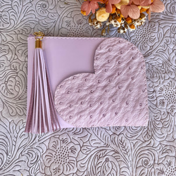 ミニ財布 　L字ファスナー　ハート ダブルポケット ♡紫陽花グラデーション♡ ミニ財布 コンパクト L字ファスナー ハート ダブルポケット