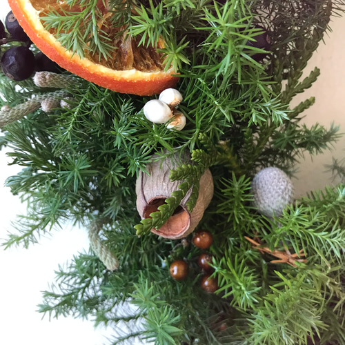 クリスマスリース(*^^*) フレッシュリース　木の実リース クリスマスリース(*^^*) フレッシュリース 木の実リース（森の