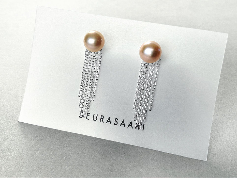 【 淡水パール・silver925  】Kohtalo＋ ／ pink ／ ピアス