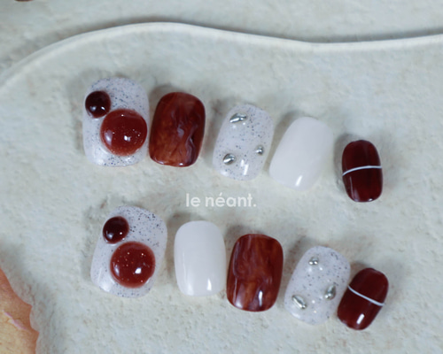 XS、S、Mサイズ】ネイルチップ N-21 現品販売 ネイルチップ（つけ爪