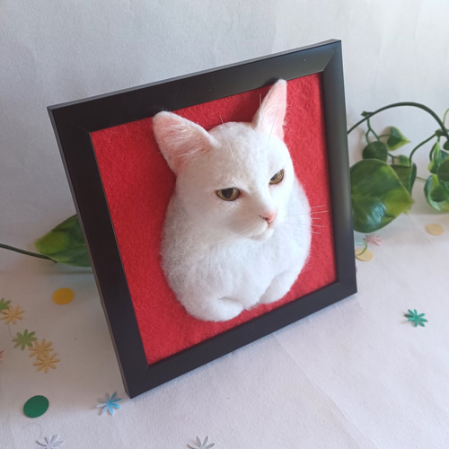 羊毛フェルト 猫 サンプルページ 白猫 L L L ハンドメイド 香箱座り 羊毛フェルト 猫 サンプルページ 白猫 L L L ハンドメイド 香箱