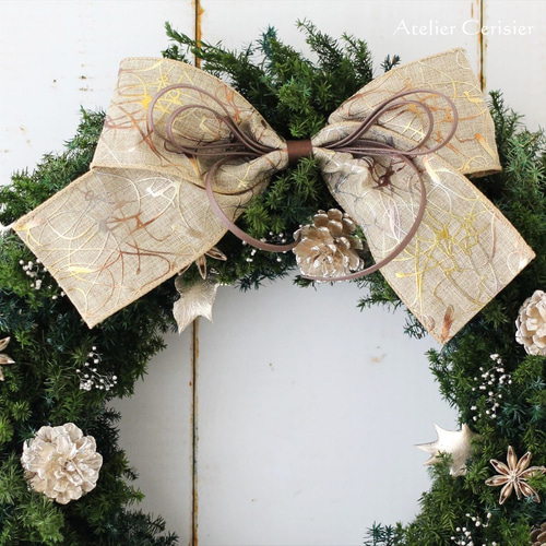 早割】クリスマス リース ＜プリザーブドフラワー＞ ヒムロスギ