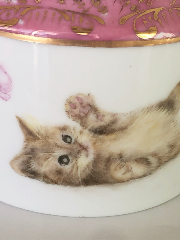 ポット・クリーマ・シュガー/可愛い猫の物語とラスター彩 ポット クリーマ ひと うつわ 愛sanjo