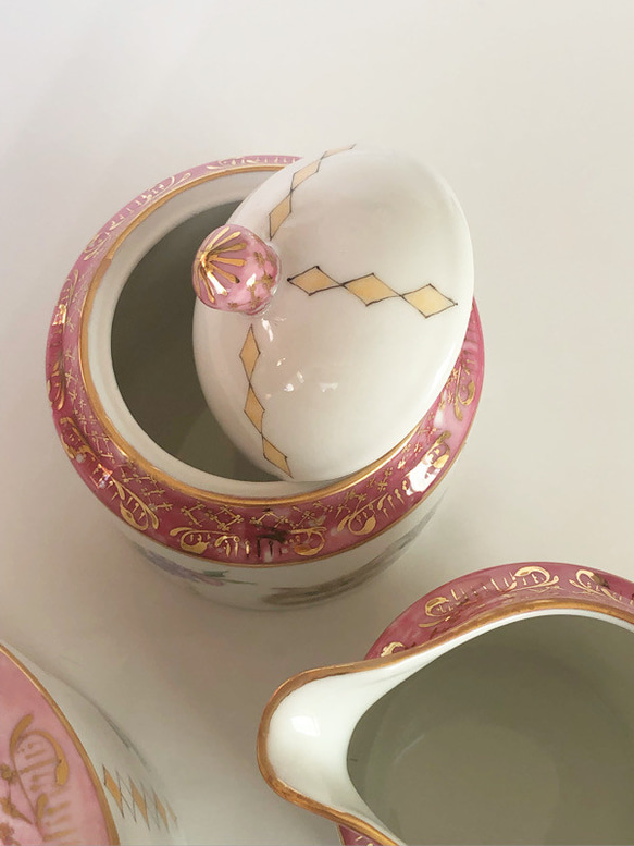 ポット・クリーマ・シュガー/可愛い猫の物語とラスター彩 ポット クリーマ ひと うつわ 愛sanjo